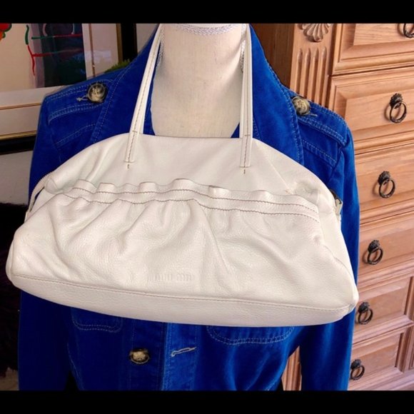 Miu Miu Bags Miu Miu White Leather Purse Shoulder Bag Poshmark